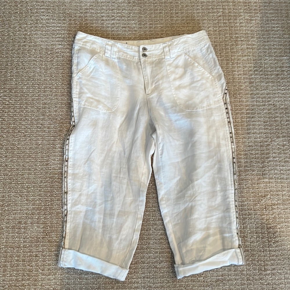INC linen Capri pants
